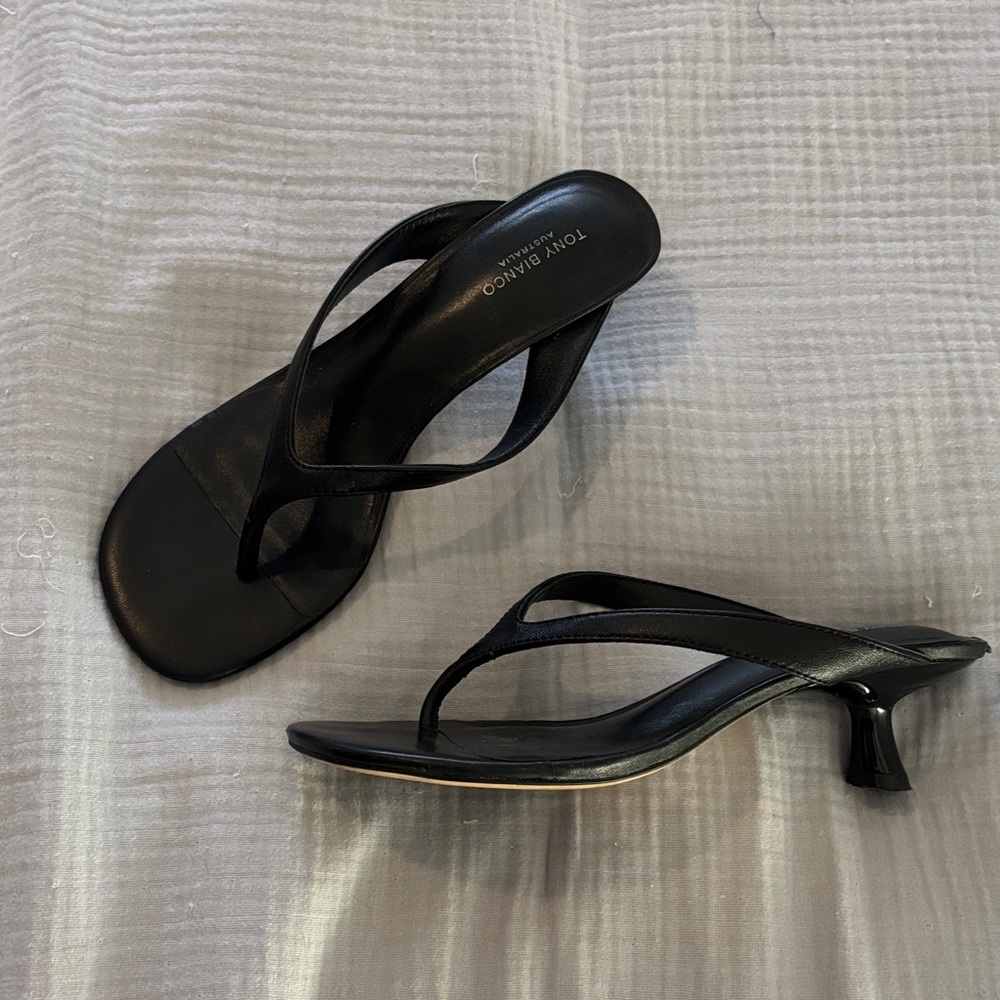 Tony Bianco Black Heeled Sandals